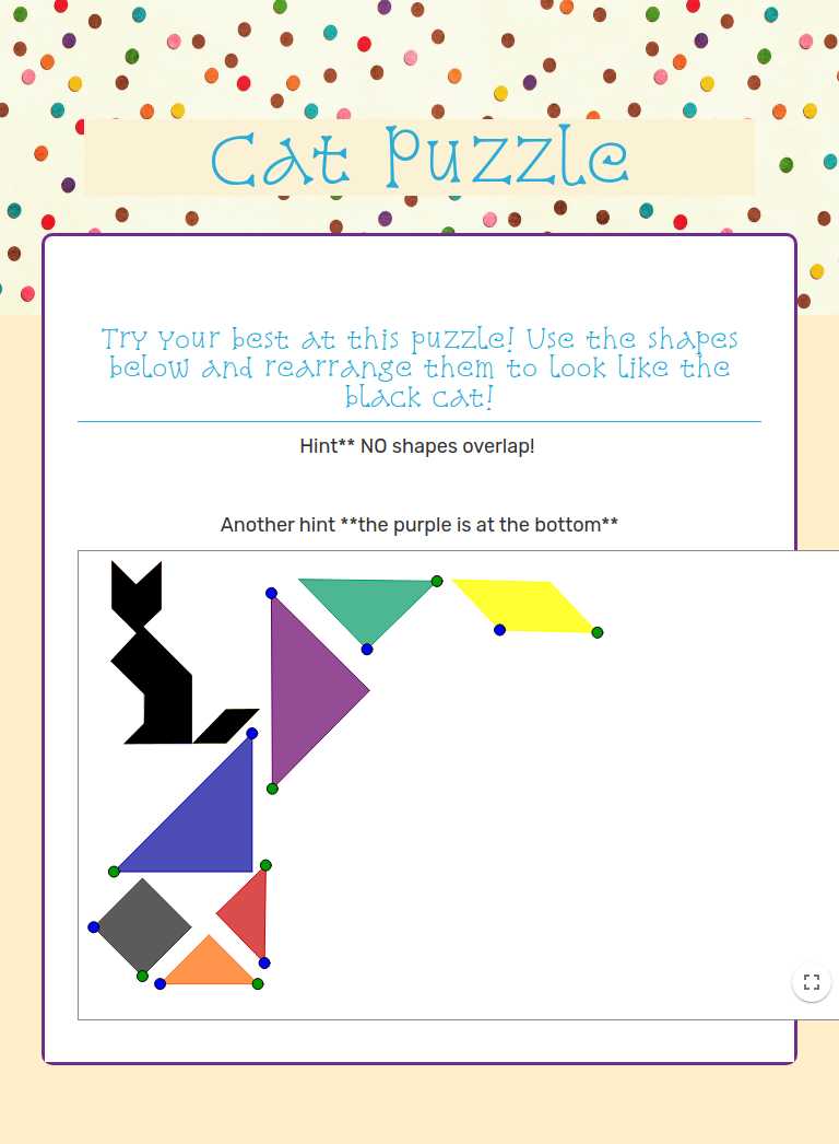 Cat Puzzle worksheet preview image