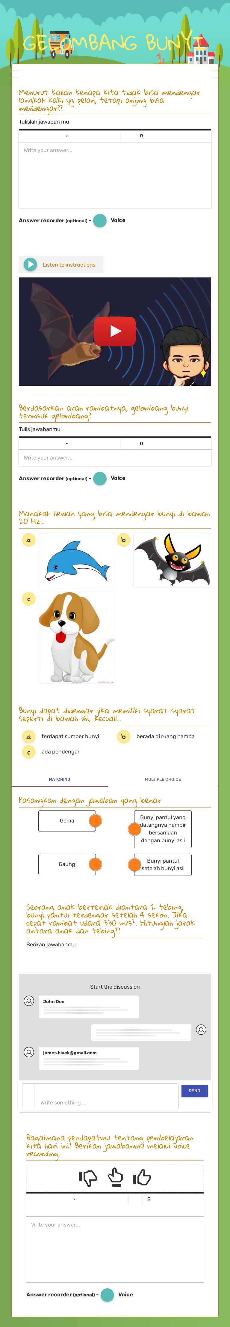 GELOMBANG BUNYI worksheet preview image