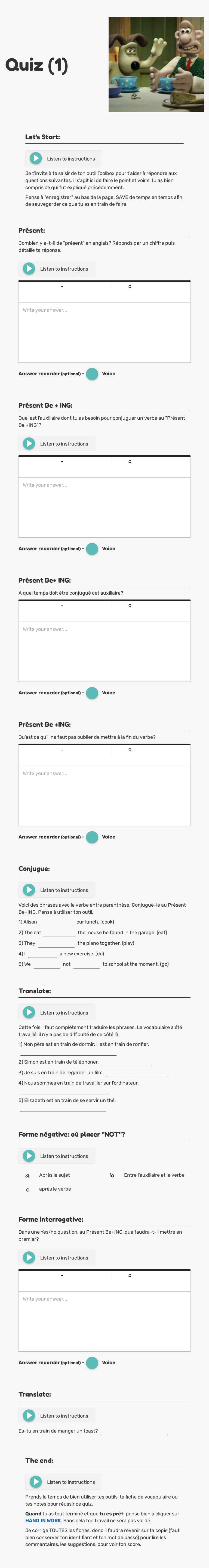 Quiz (1) worksheet preview image