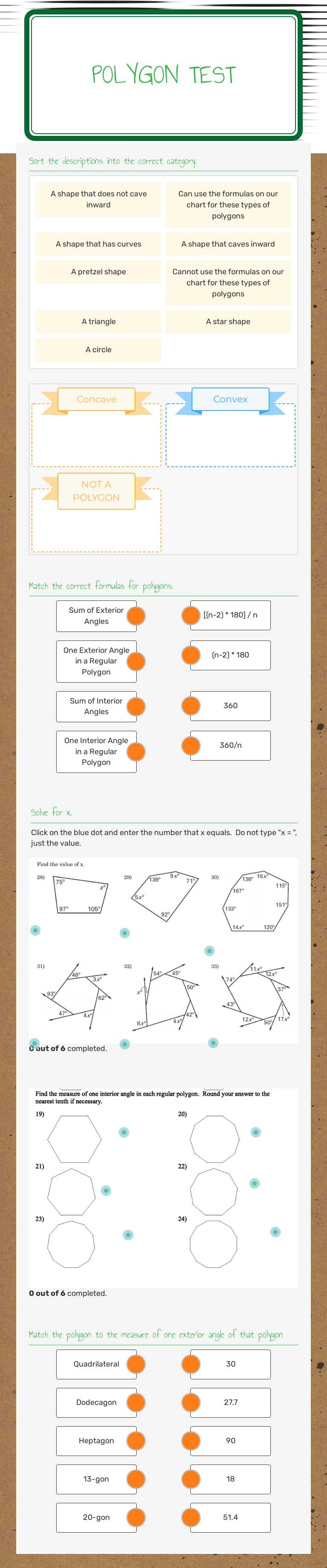 Polygon Test worksheet preview image