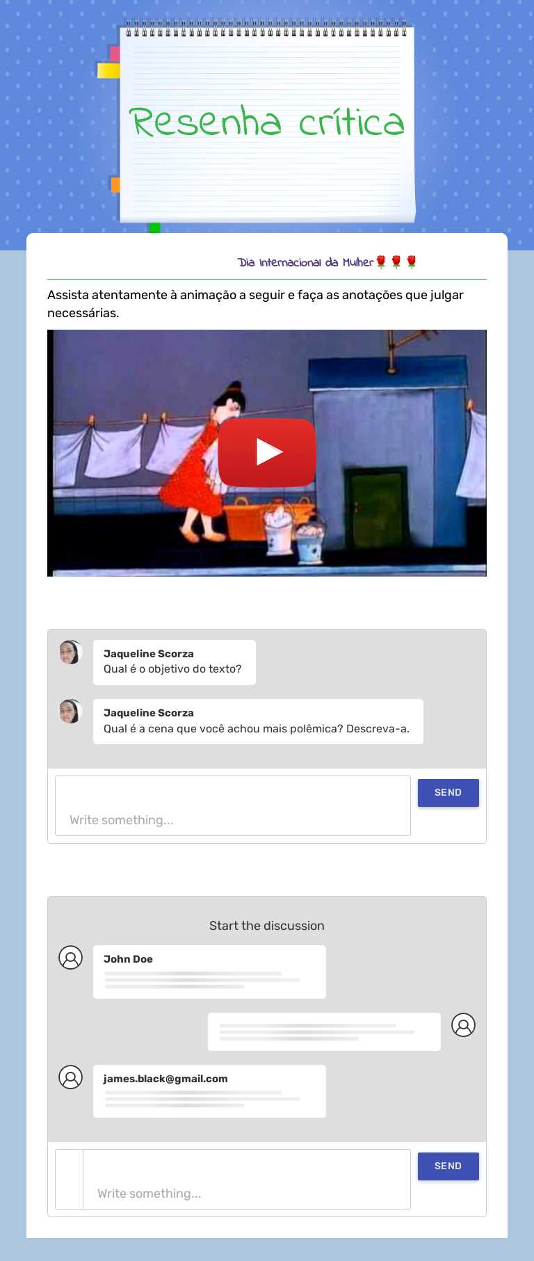Resenha crítica worksheet preview image