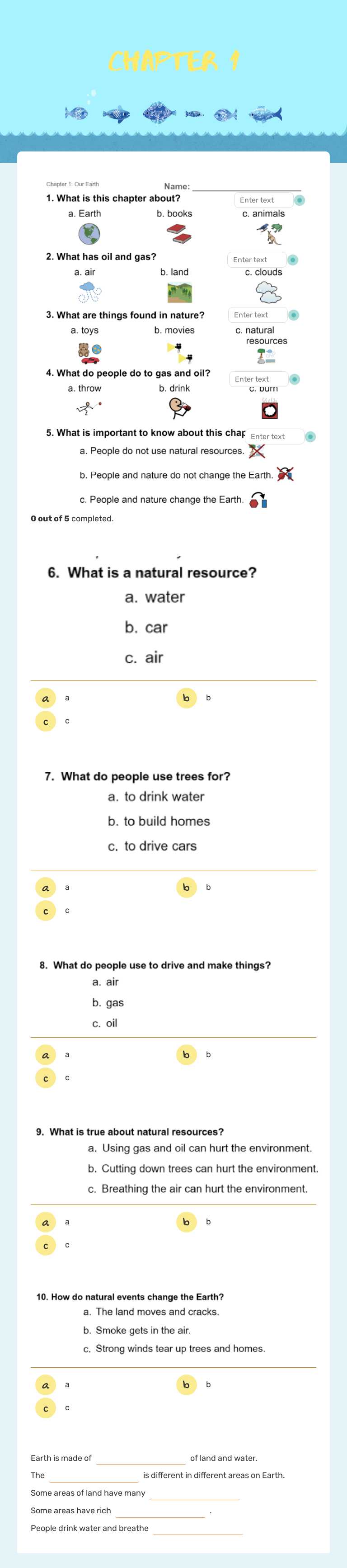 Chapter 1 worksheet preview image