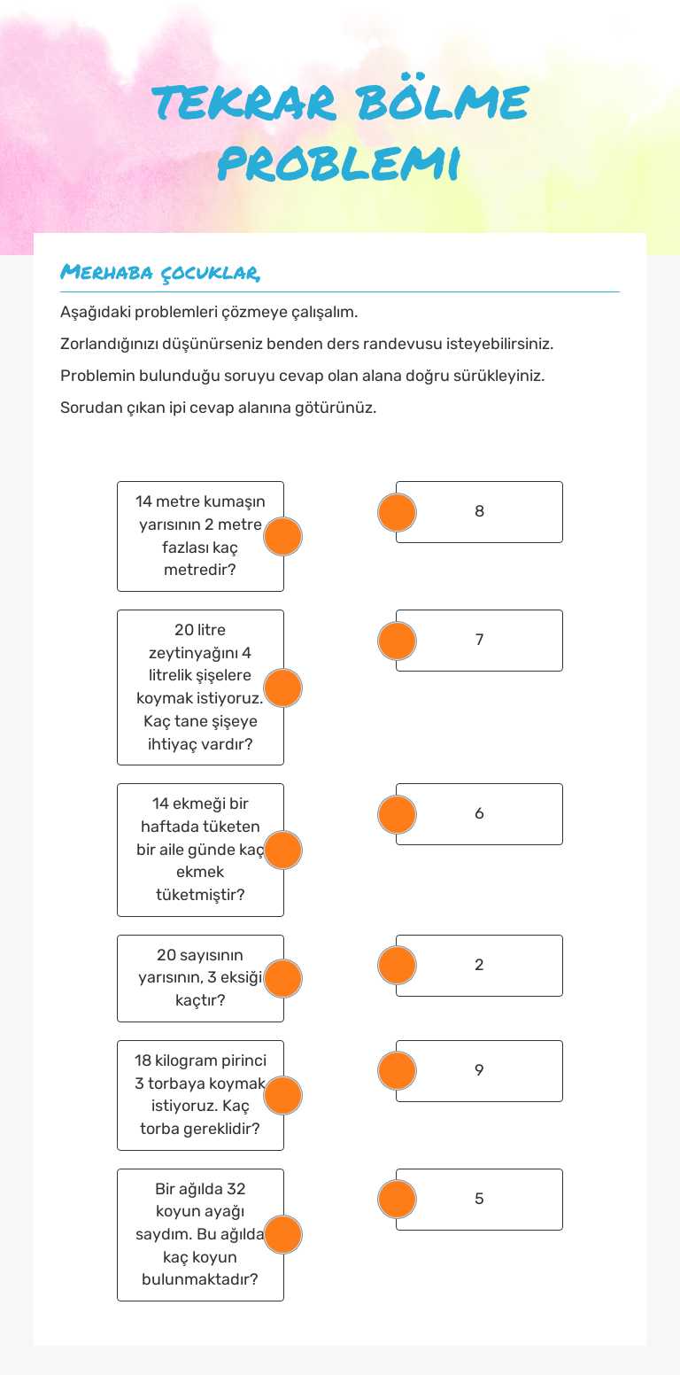 tekrar           
 bölme problemi worksheet preview image