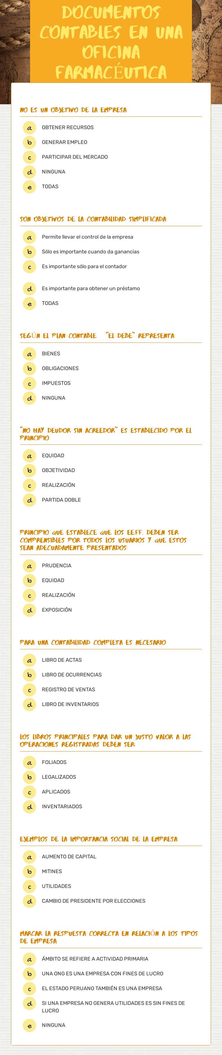 DOCUMENTOS CONTABLES EN UNA OFICINA FARMACÉUTICA (recuperación) worksheet preview image