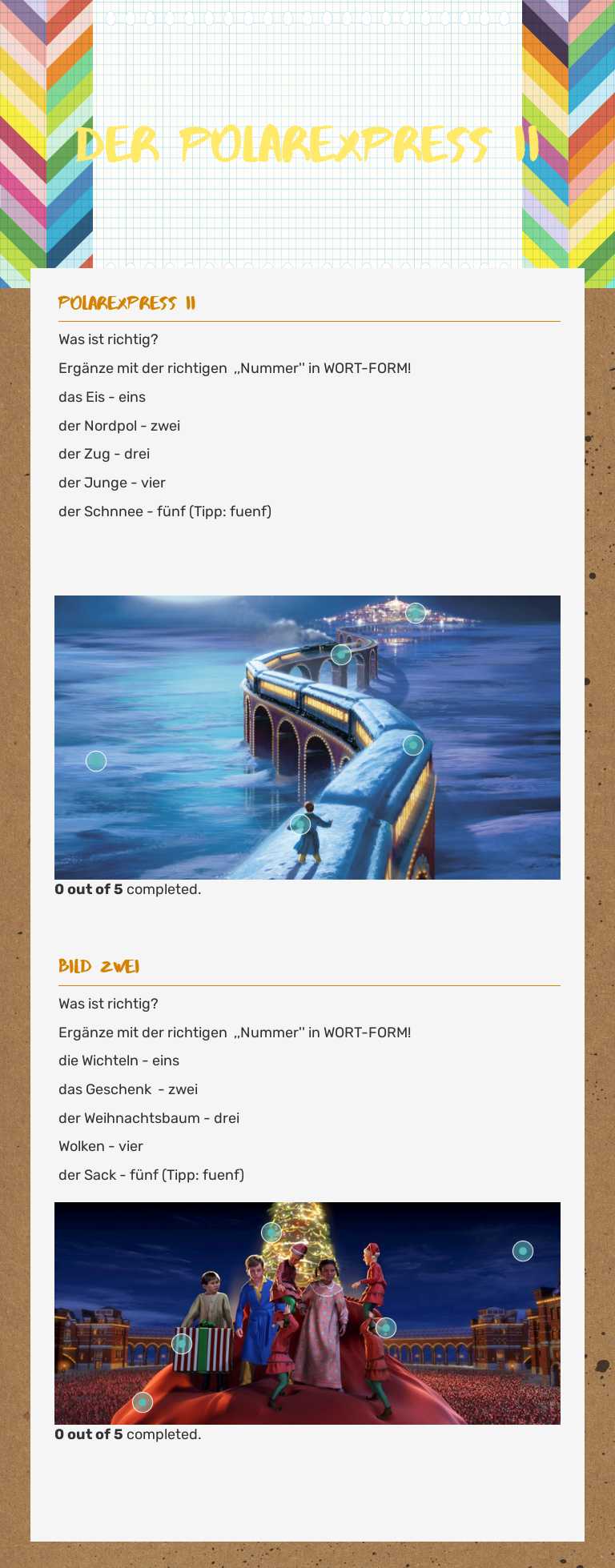 DEr Polarexpress II worksheet preview image