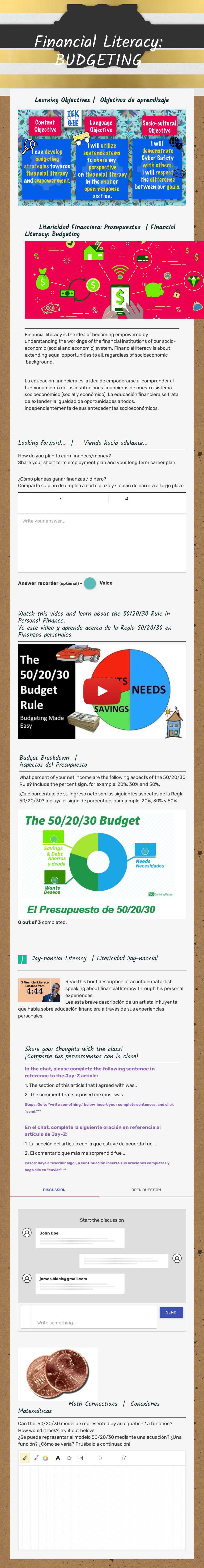 Financial Literacy:
BUDGETING worksheet preview image