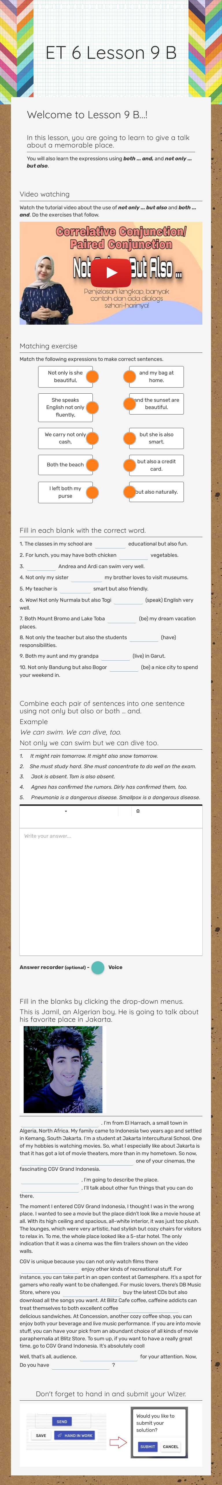 ET 6 Lesson 9 B worksheet preview image