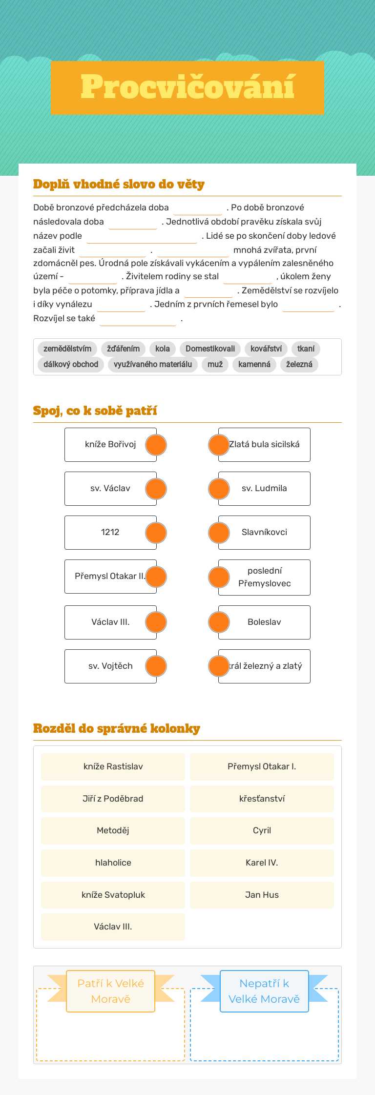 Procvičování worksheet preview image