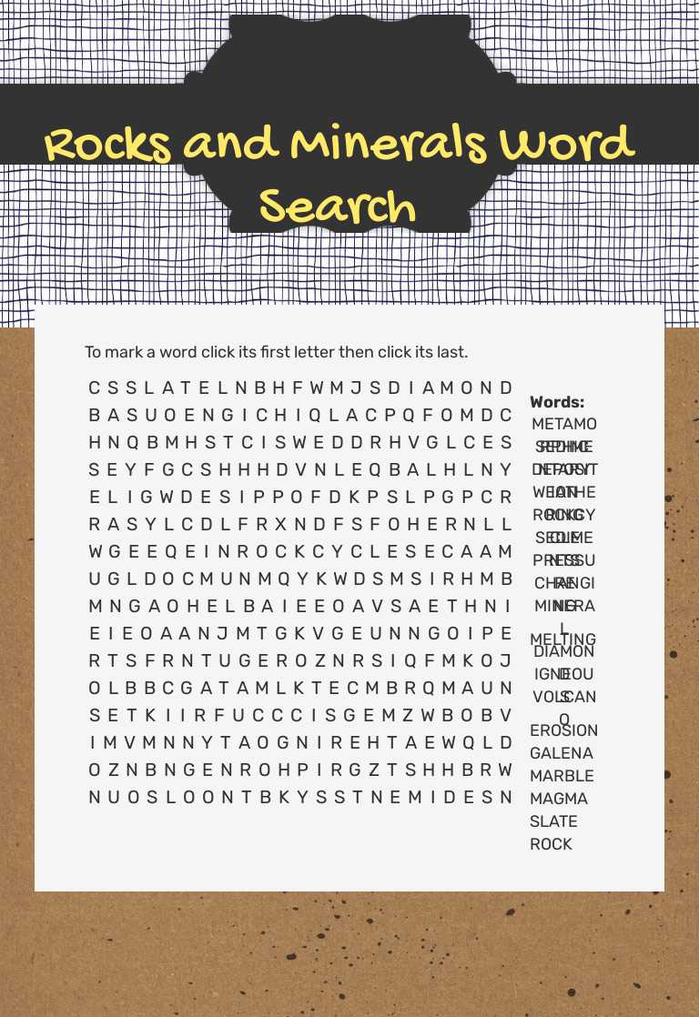 Rocks and Minerals
Word Search Grade 6 worksheet preview