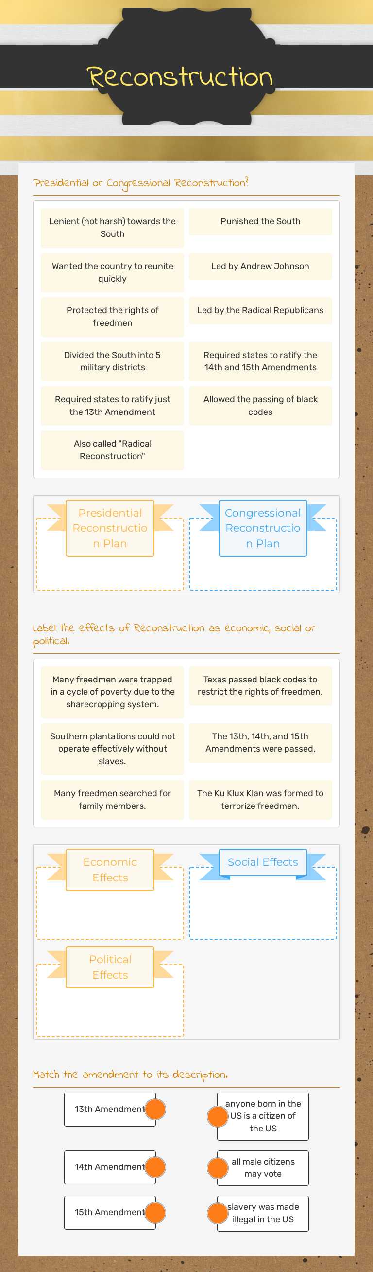 Reconstruction worksheet preview image