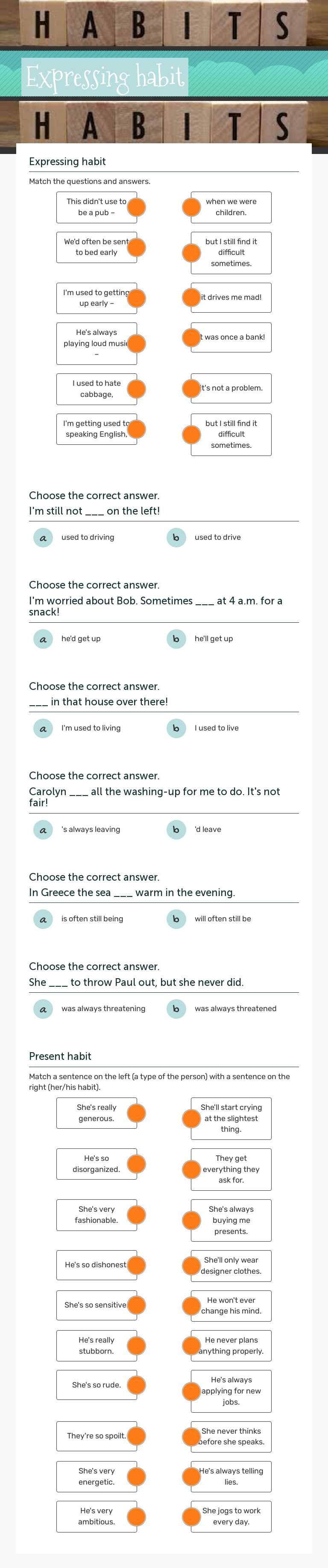 Expressing
habit worksheet preview image