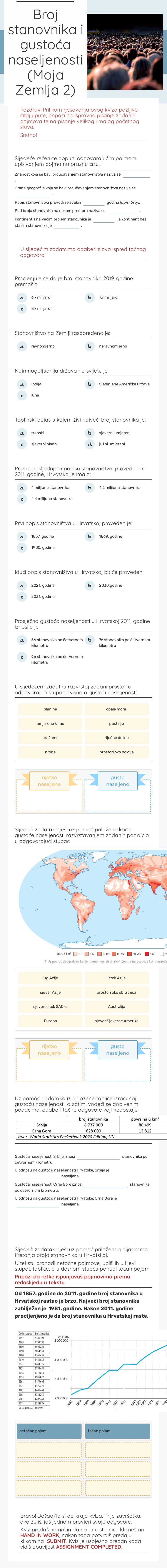 Broj stanovnika i gustoća naseljenosti
(Moja Zemlja 2) worksheet preview image