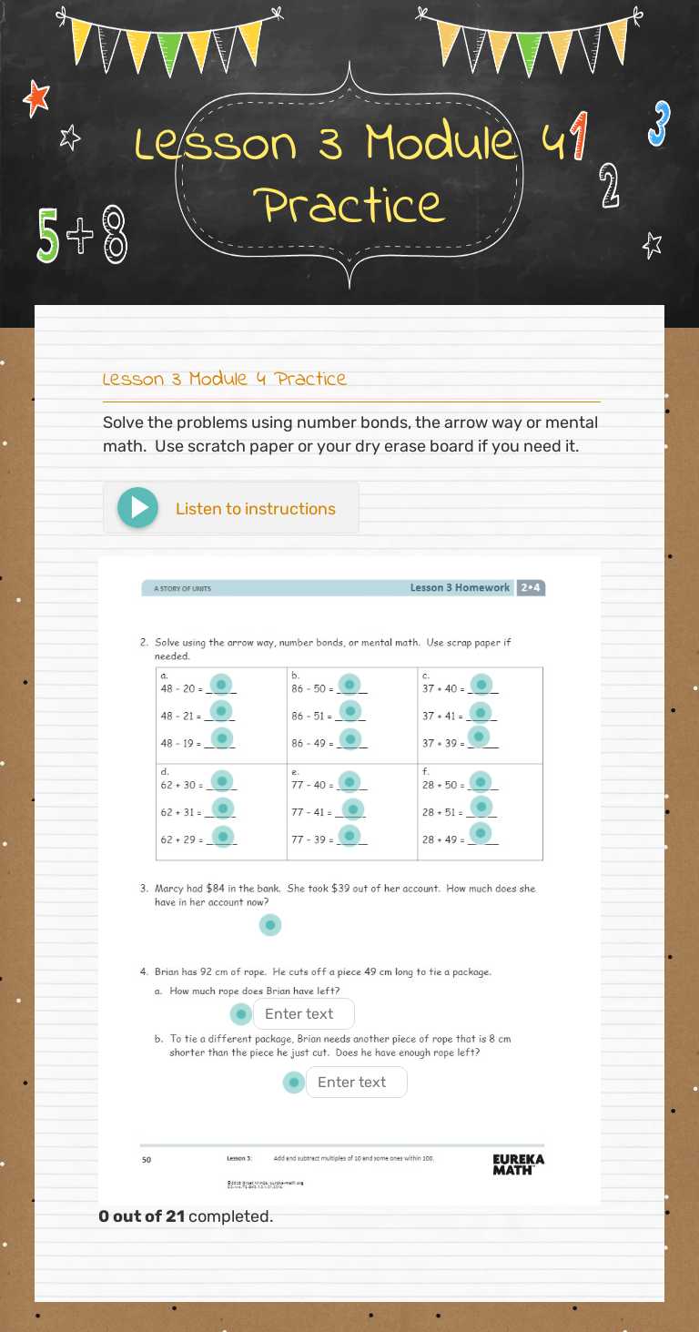 Lesson 3 Module 4 Practice worksheet preview image
