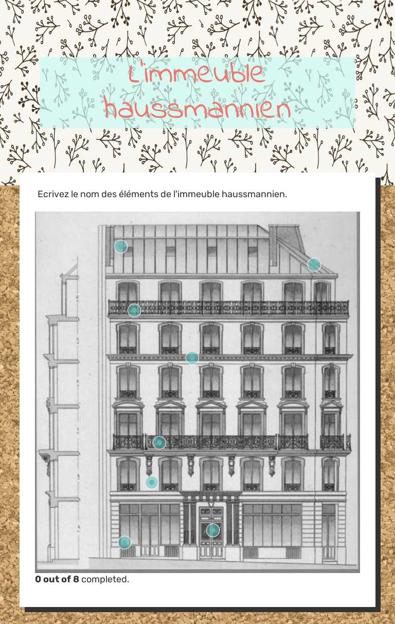 L'immeuble haussmannien worksheet preview image