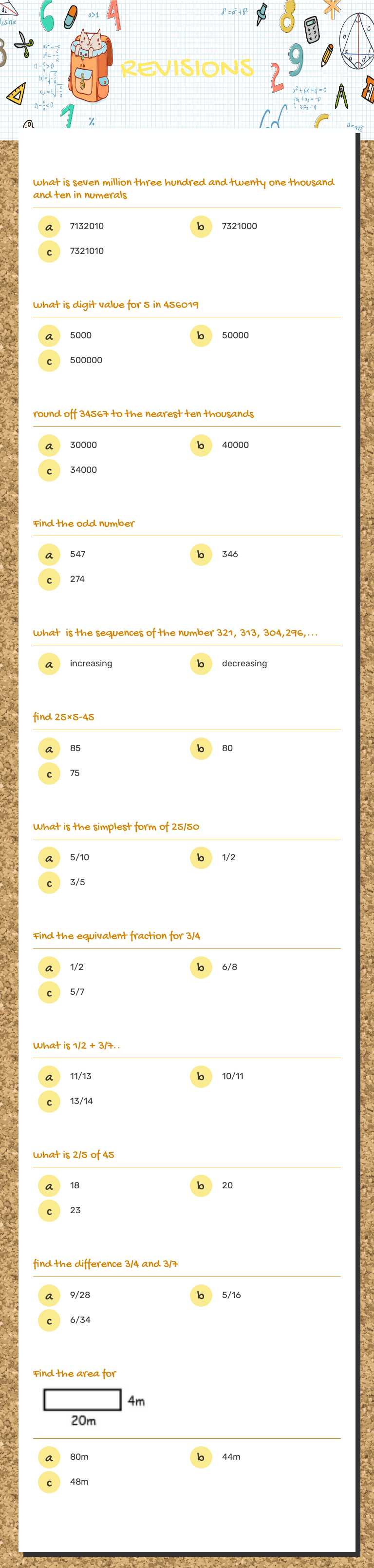 REVISIONS worksheet preview image