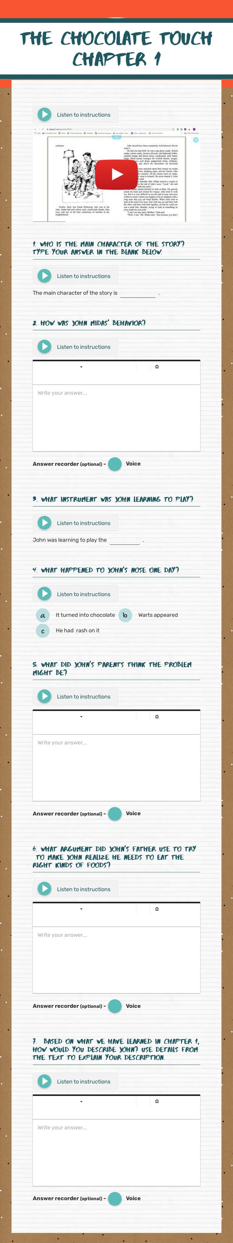 The Chocolate Touch
Chapter 1 worksheet preview image