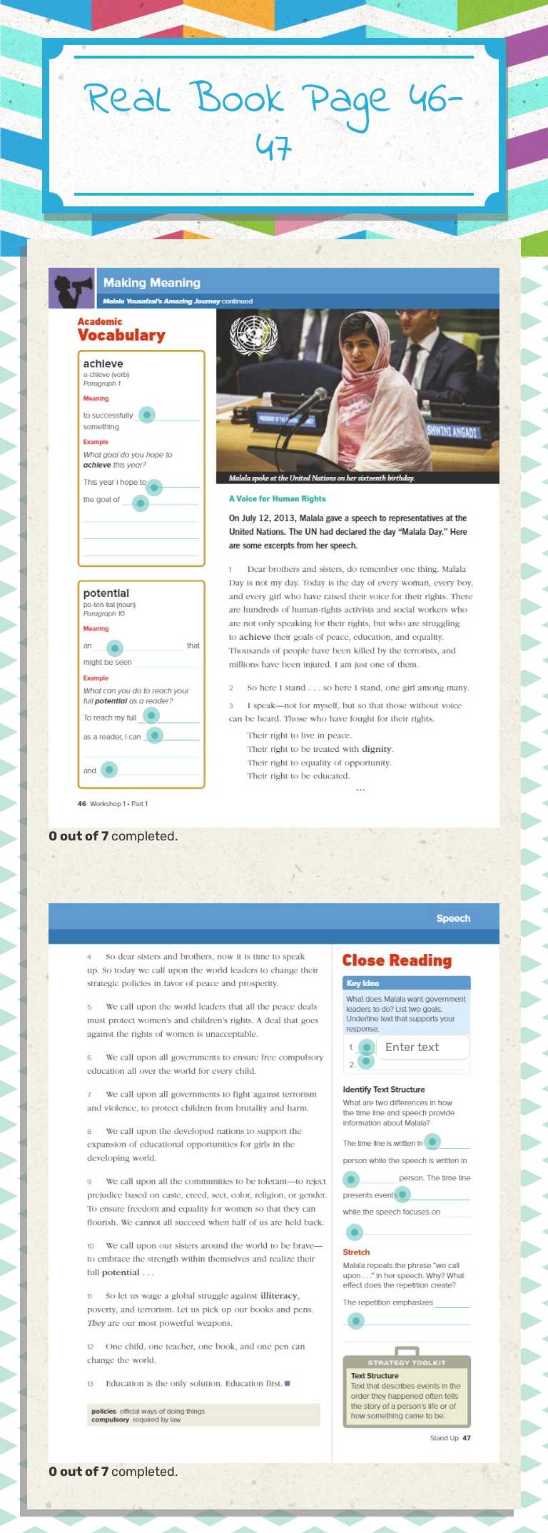 ReaL Book Page 46-47 worksheet preview image