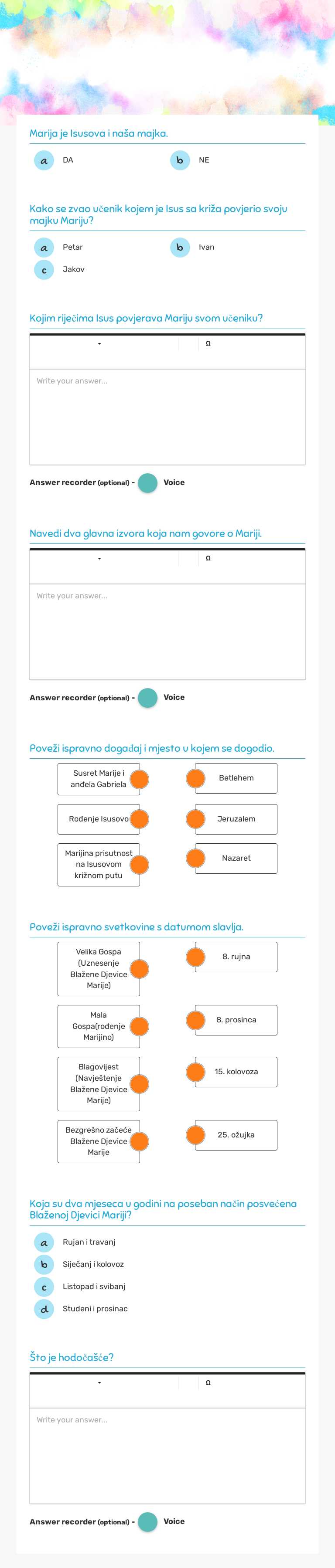 MARIJA - MATI SLOBODE worksheet preview image