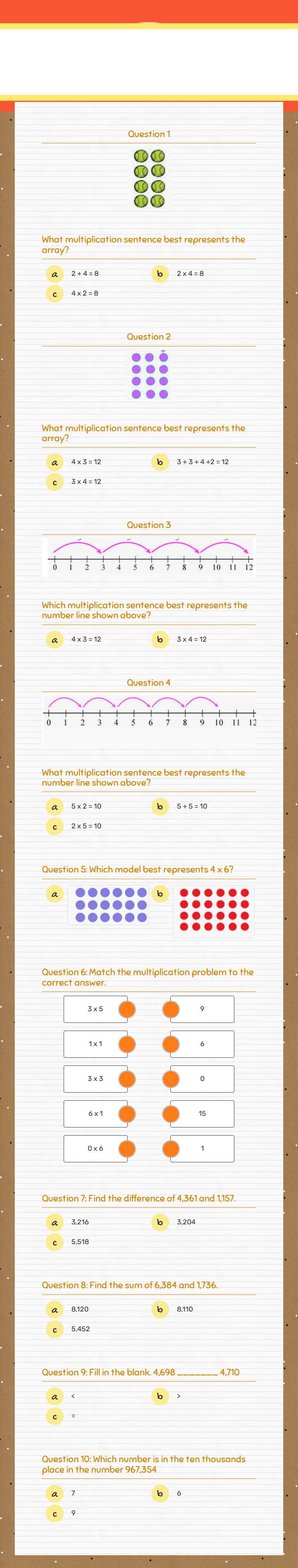 Quick Check 11/1 worksheet preview image