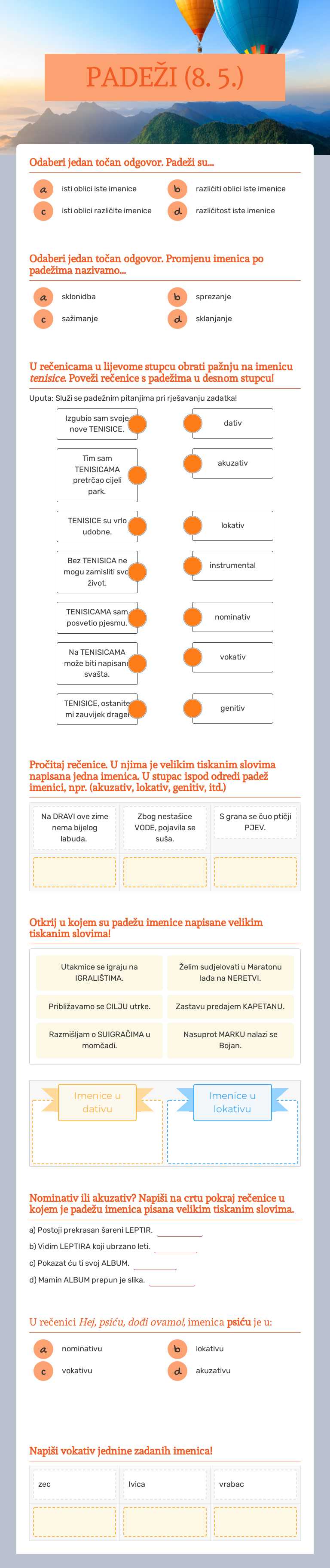 PADEŽI                   (8. 5.) worksheet preview image