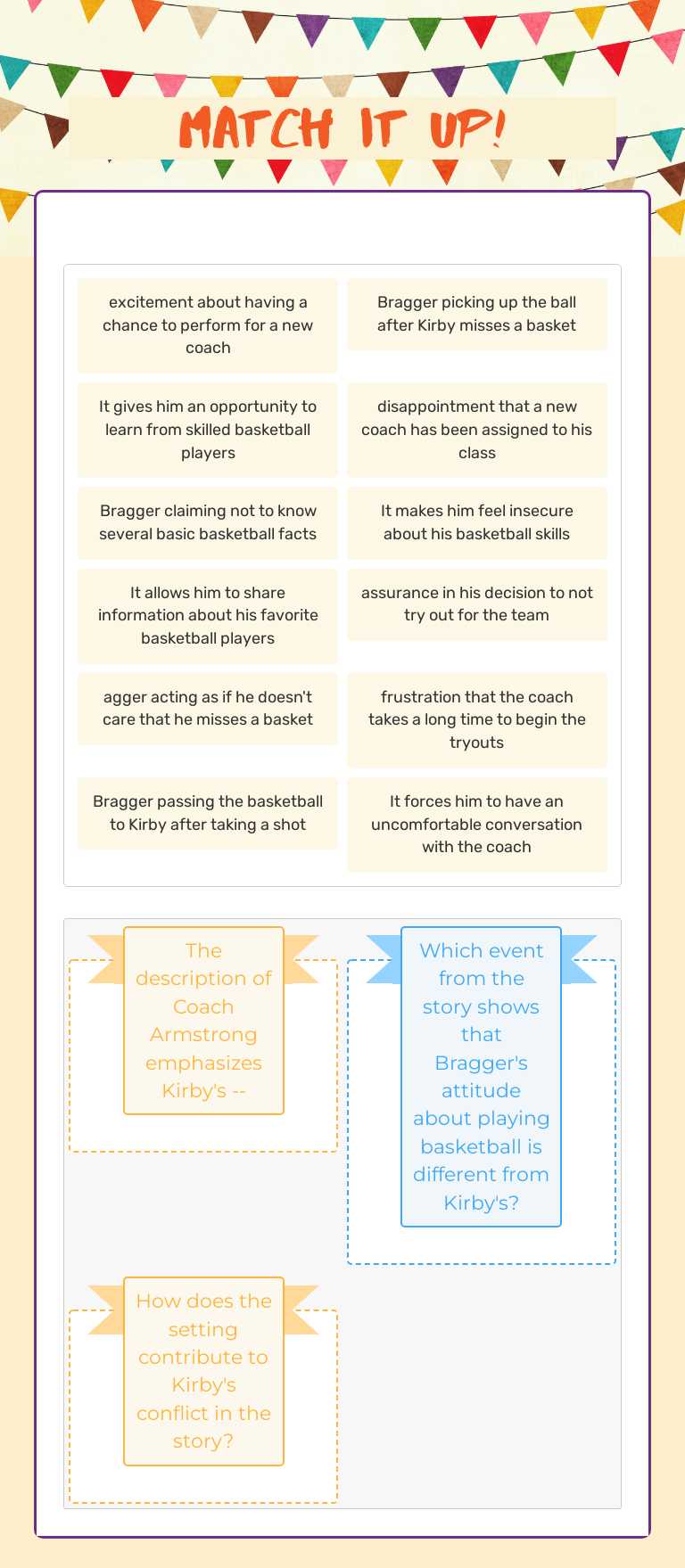 Match It Up! worksheet preview image