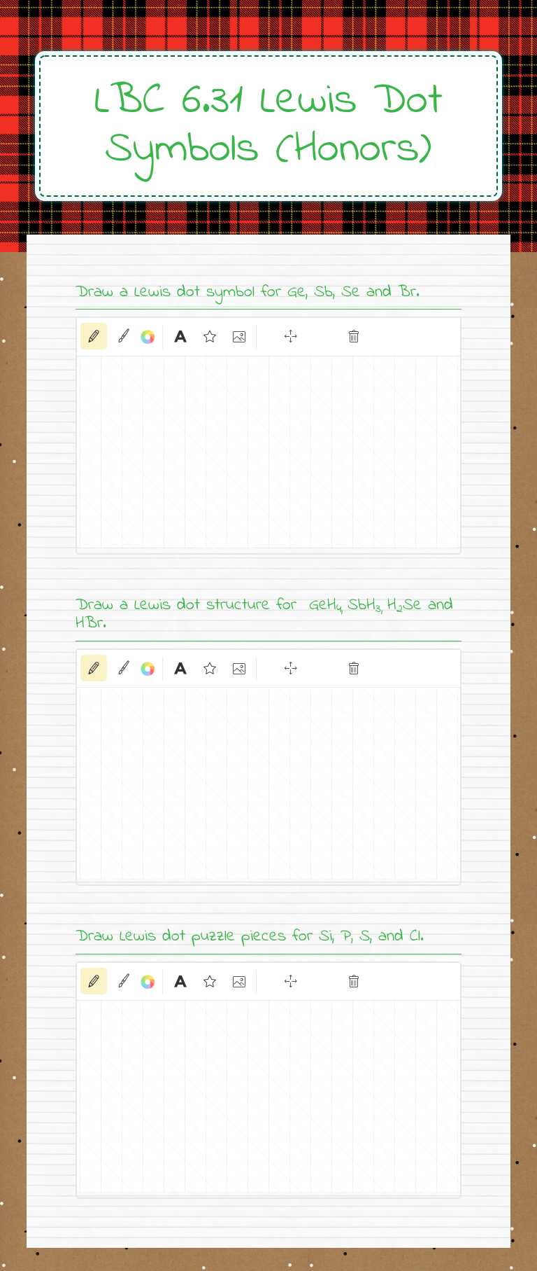 LBC 6.31 Lewis Dot Symbols (Honors) worksheet preview image