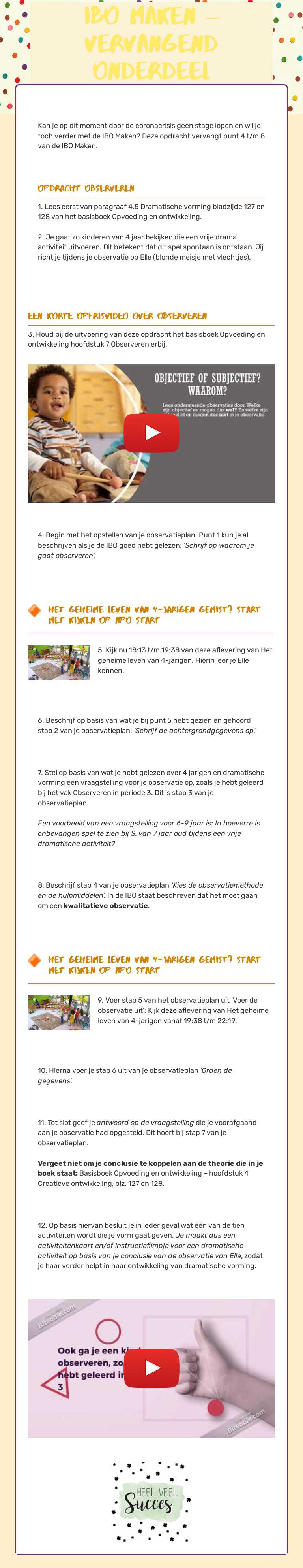 IBO Maken – vervangend onderdeel observeren worksheet preview image