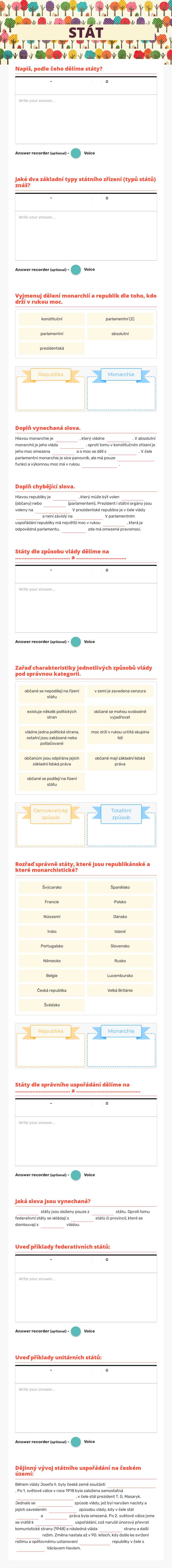 STÁT worksheet preview image