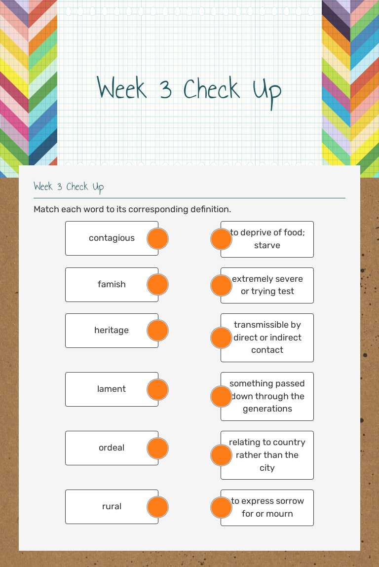Week 3 Check Up worksheet preview image