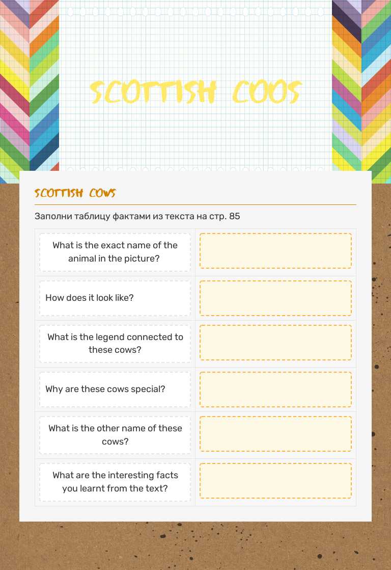 Scottish Coos worksheet preview image