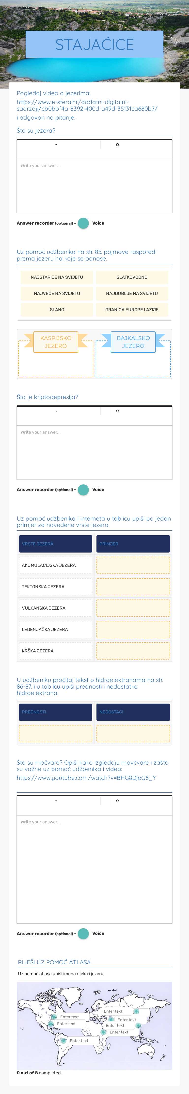 STAJAĆICE worksheet preview image