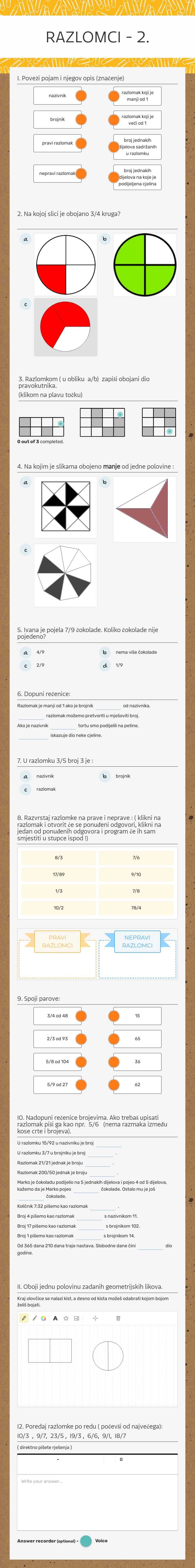 RAZLOMCI - 2. Grade 5 worksheet preview