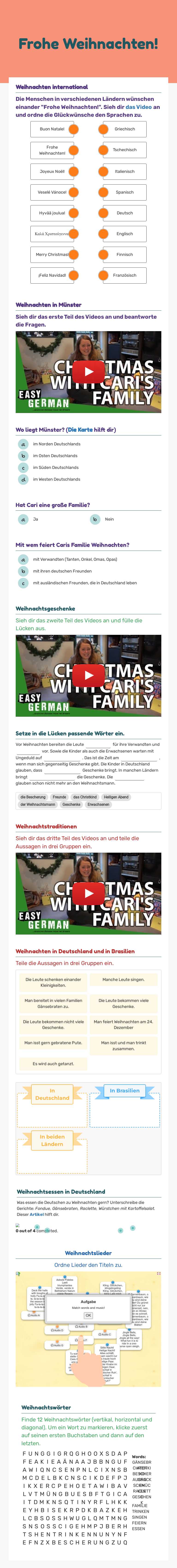 Frohe Weihnachten! Other worksheet preview