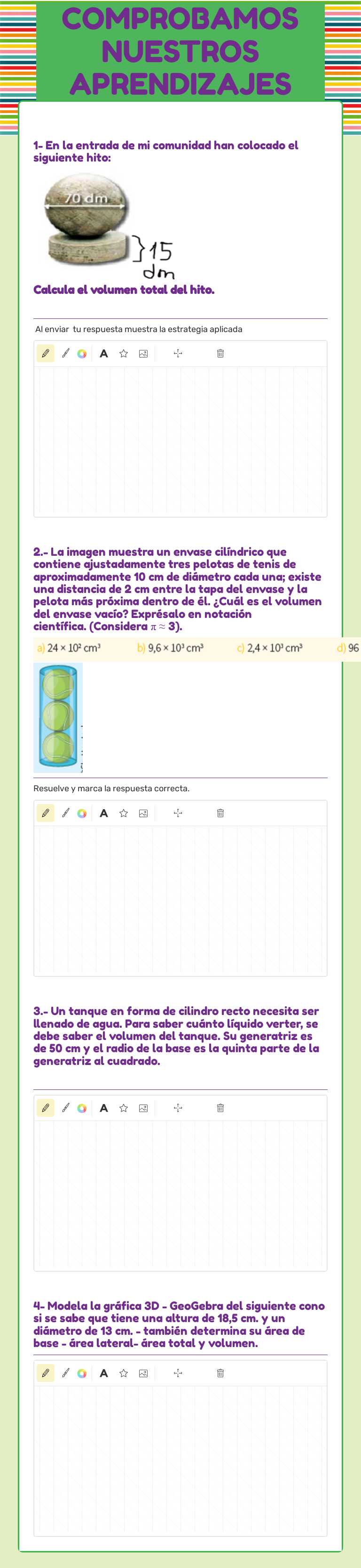 COMPROBAMOS NUESTROS APRENDIZAJES EXP. 9 worksheet preview image