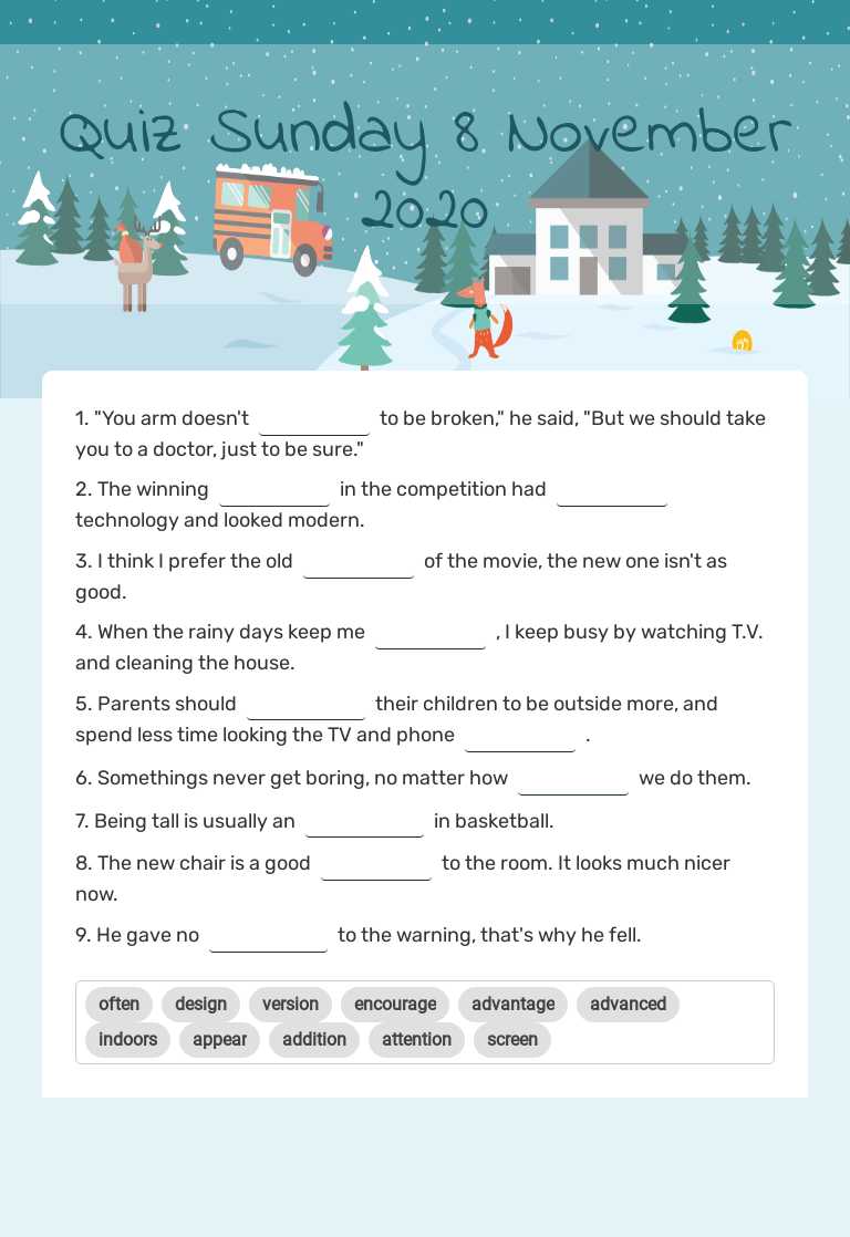 Quiz 
Sunday 8 November 2020 worksheet preview image