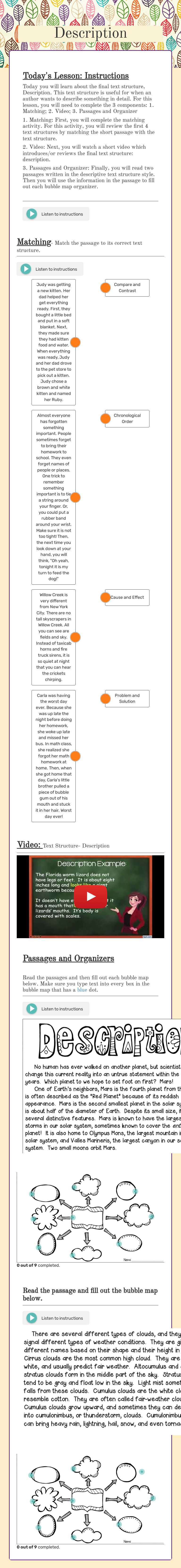 Description worksheet preview image