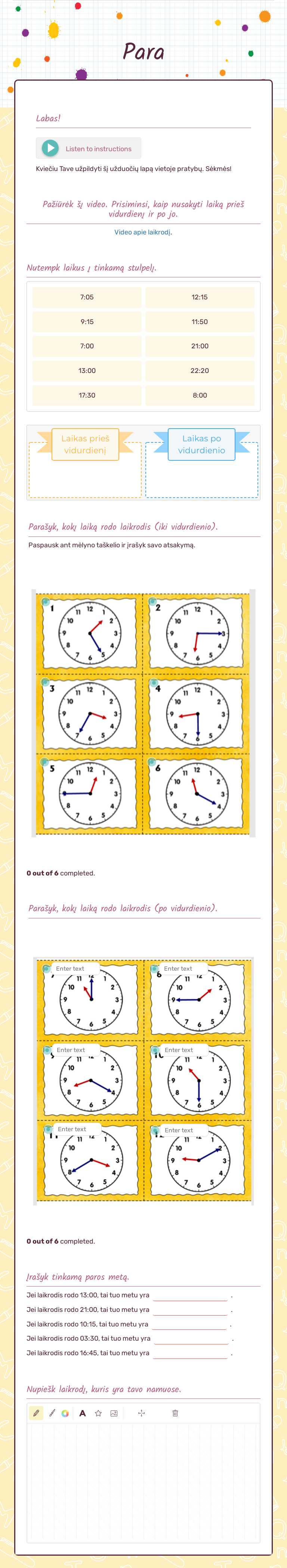 Para worksheet preview image
