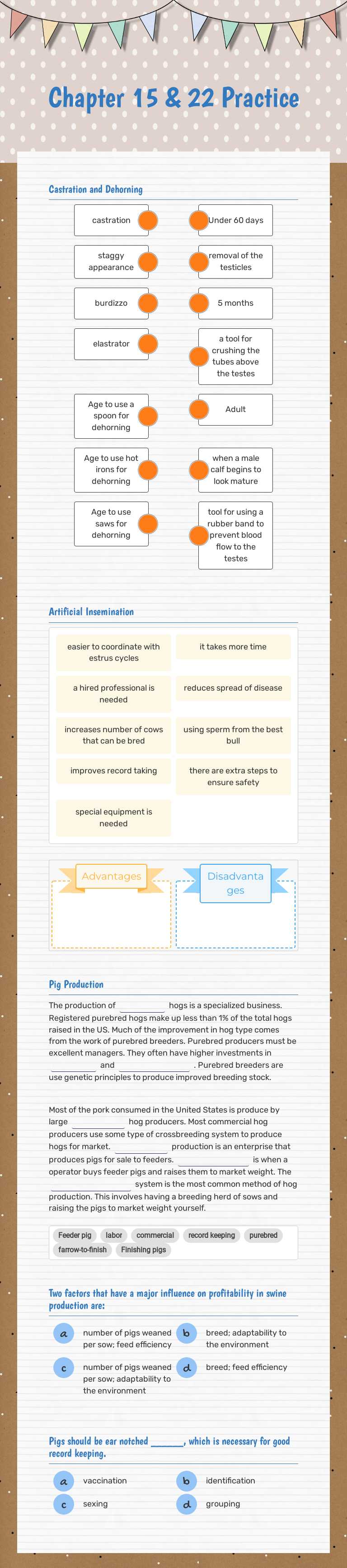 Chapter 15 & 22 Practice worksheet preview image