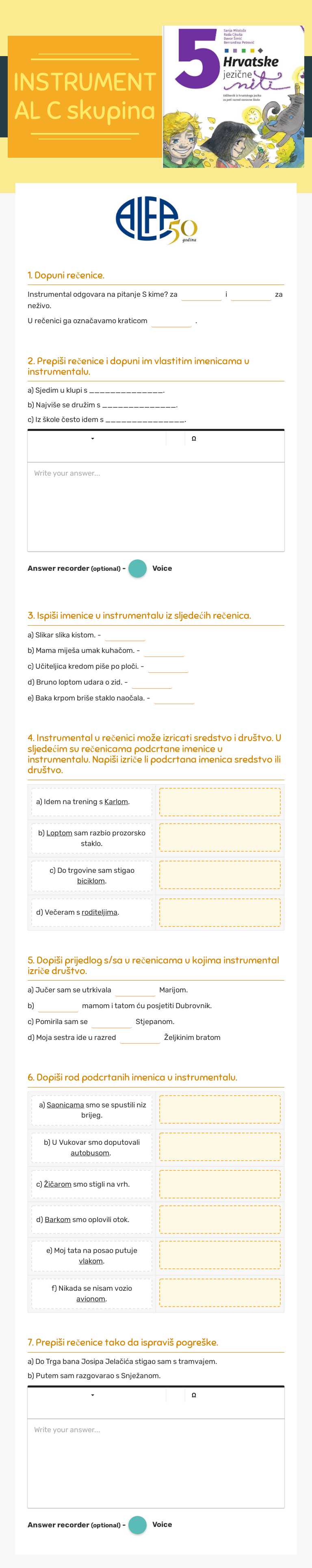 INSTRUMENTAL
C skupina worksheet preview image