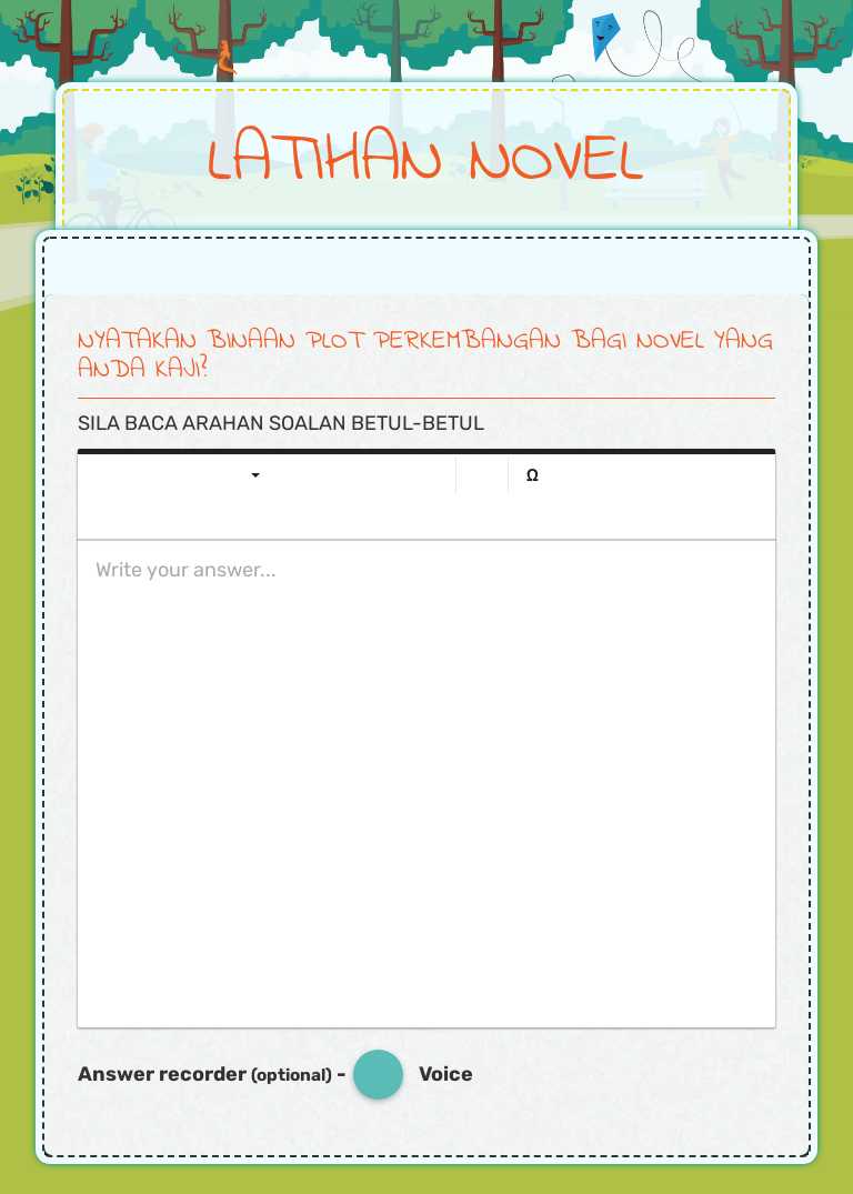 LATIHAN NOVEL worksheet preview image