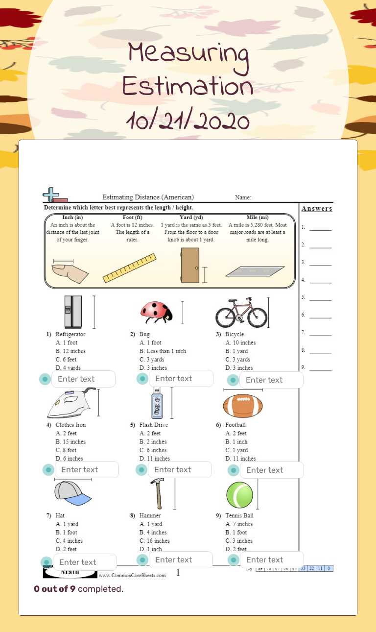 Measuring Estimation
10/21/2020 worksheet preview image