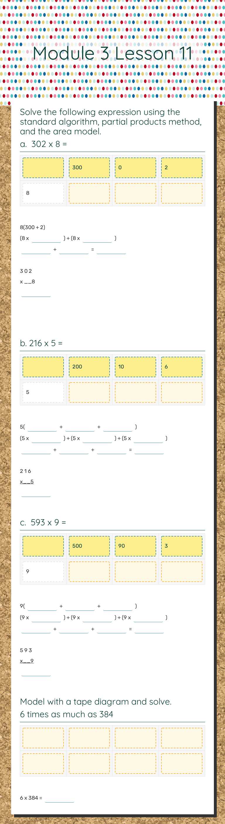 Module 3 Lesson 11 by Amy Juhl | Interactive Worksheet | Wizer.me