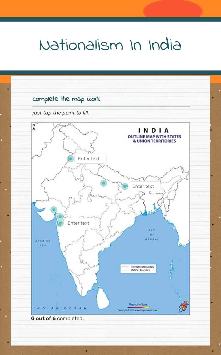 Nationalism In India worksheet preview image