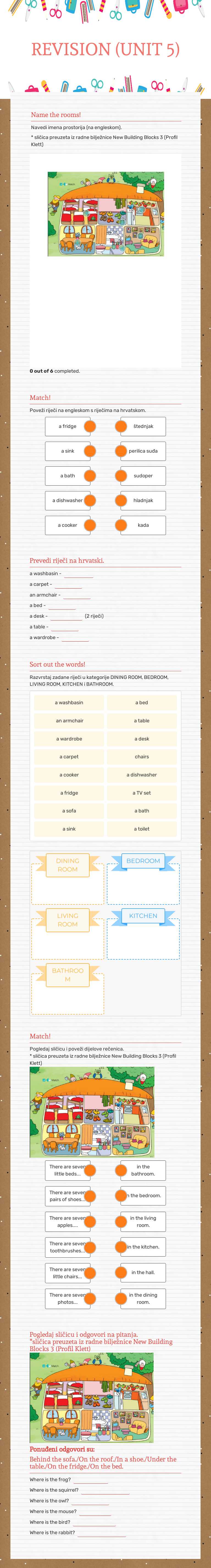 REVISION (UNIT 5) worksheet preview image