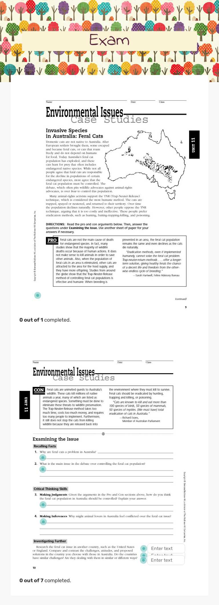 Exam by Tatiana Álvarez | Interactive Worksheet | Wizer.me