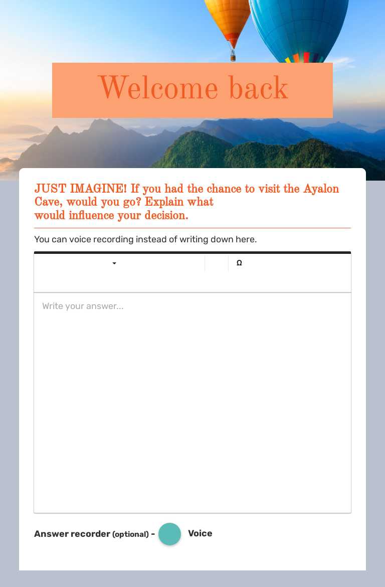 Welcome back worksheet preview image