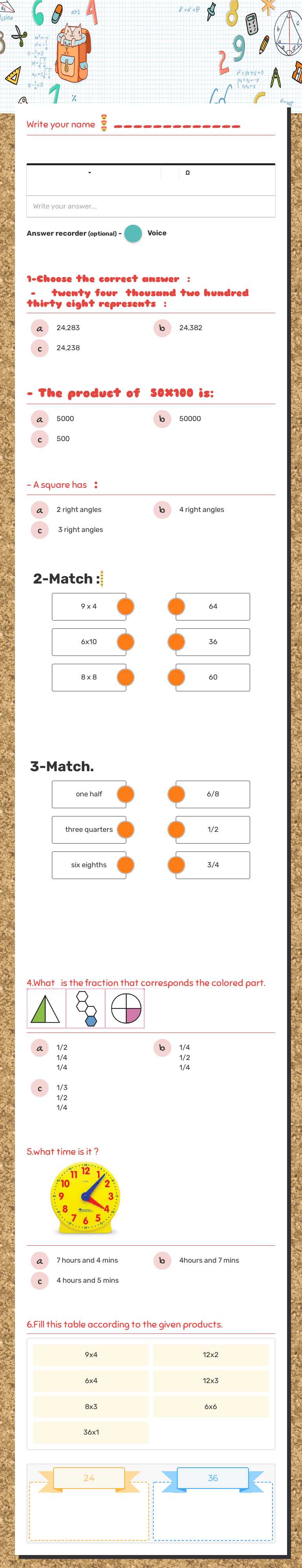 al manhal School   
       Grade 3 Grade 3 worksheet preview
