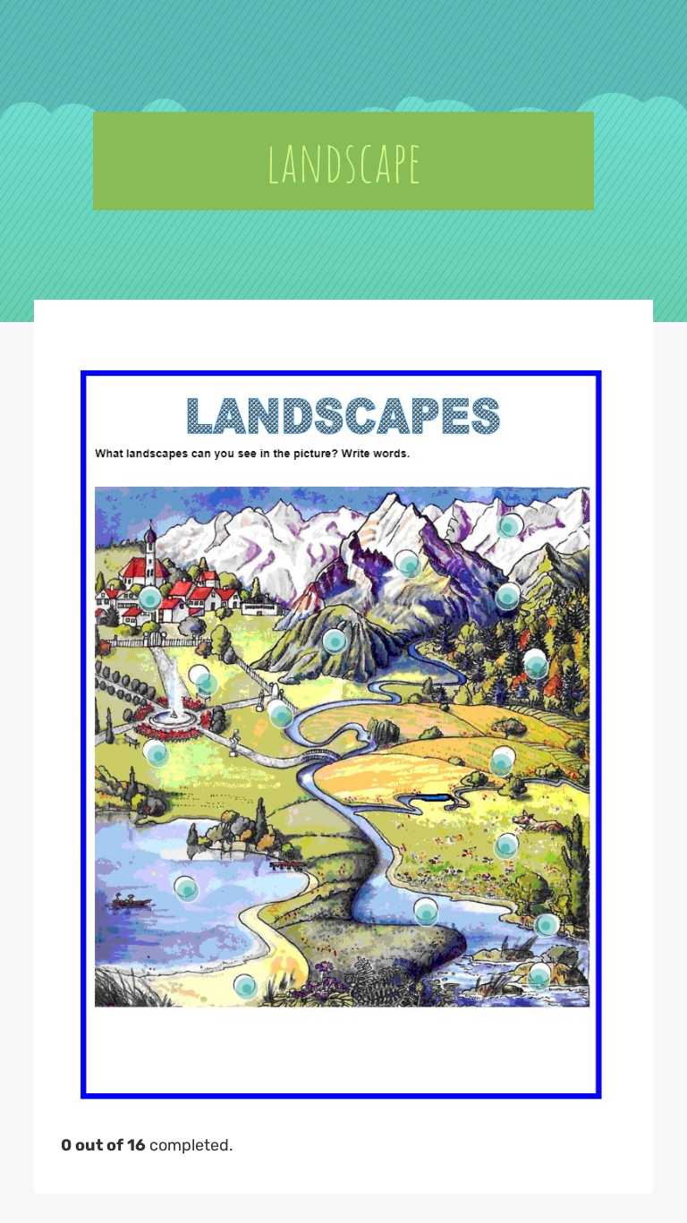 landscape worksheet preview image