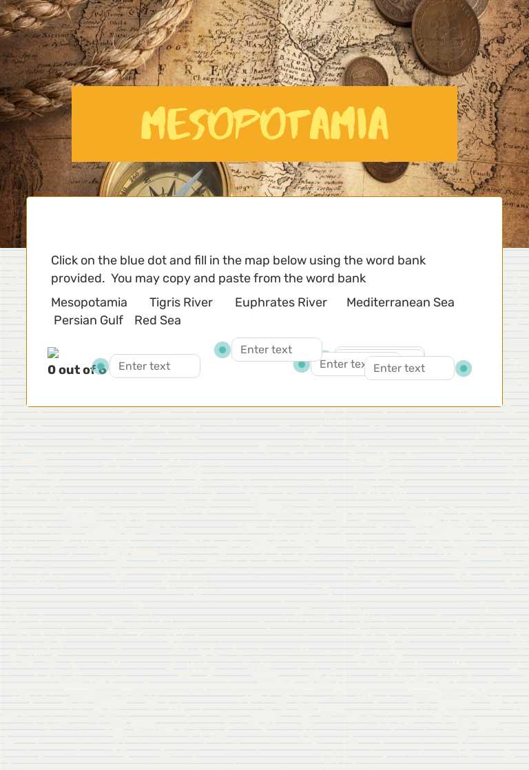 Mesopotamia worksheet preview image