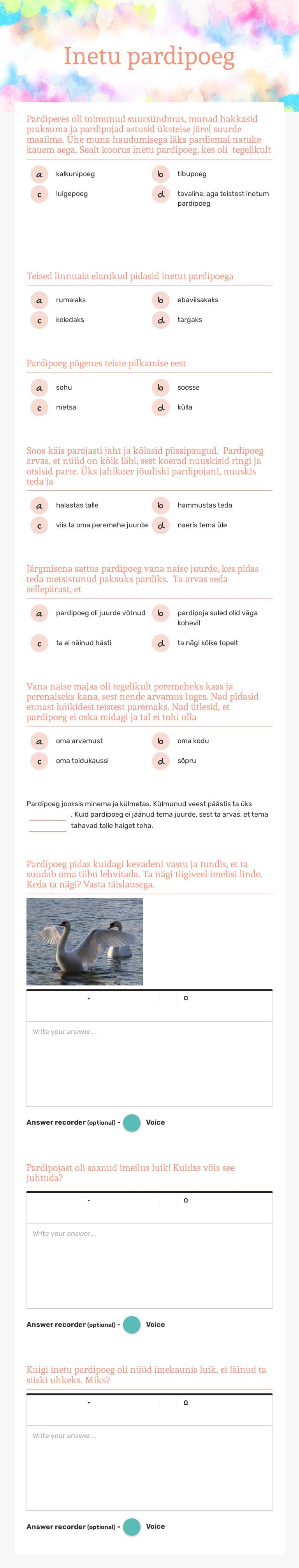 Inetu pardipoeg Grade 3 worksheet preview